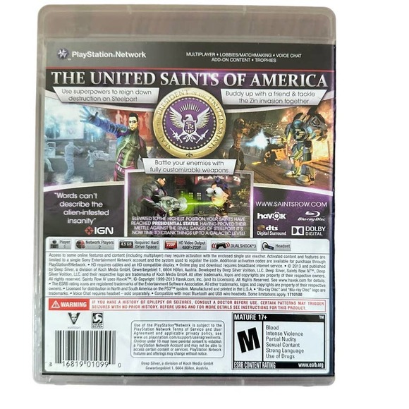 SAINTS ROW IV GAME FOR PS3 - Picture 2 of 3